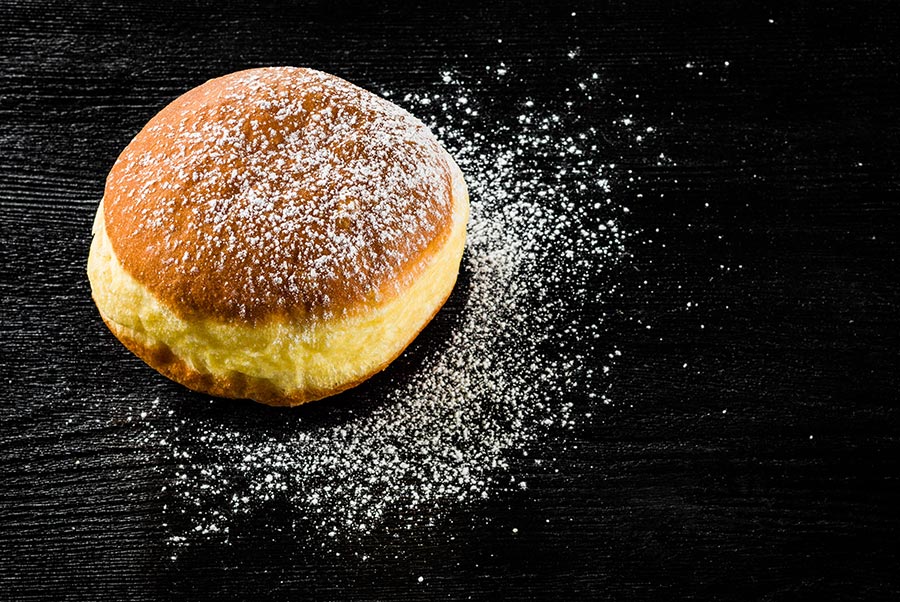 Apricot jam doughnuts